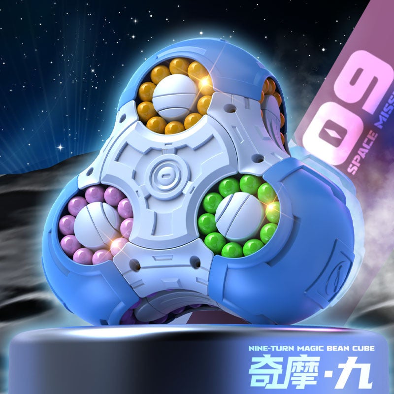 Nine-Sided Interchange Three-Dimensional Rubik'S Cube Competition Special For Students Rotating Racing Children'S Educational Magic Group Magic Bean Toy - Image 2